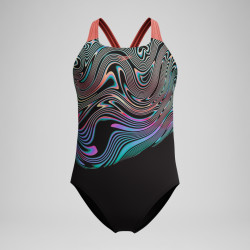 MAILLOT FILLE BLACK & RED