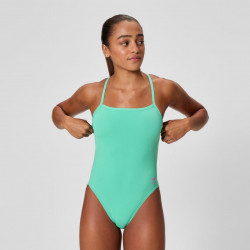 MAILLOT FEMME DOS EN V BLEU