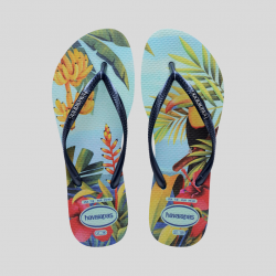 TONGS SLIM BLEU TROPICAL