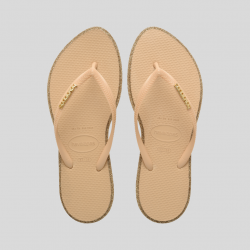 TONGS POINT PAILLETTES CAFÉ