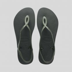 TONGS À BRIDE TRESSÉE KAKI