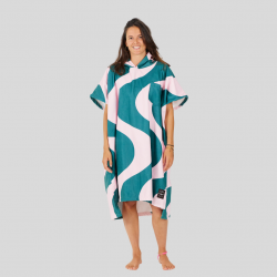 PONCHO DE BAIN ROSE & VERT