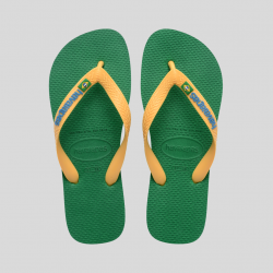 TONGS BRASIL LOGO VERT & JAUNE